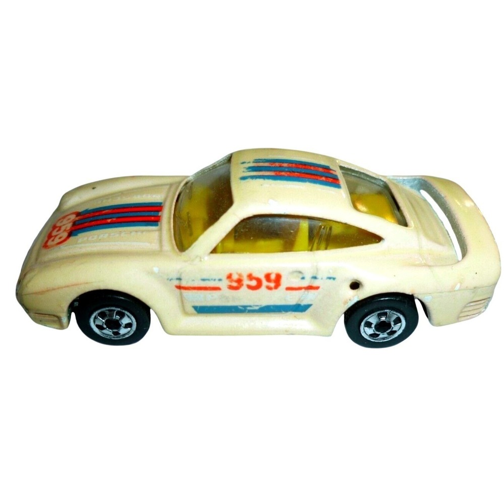 Hot Wheels Porsche 959 Tan 1987 Diecast 1:64 Scale Vintage Malaysia‎ Base